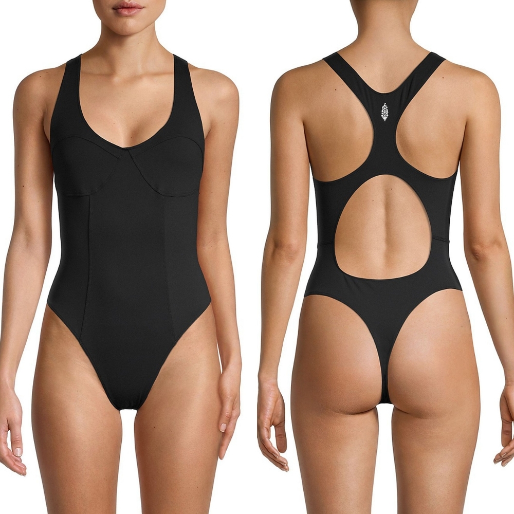 NWOT Free People Bare It All Leotard